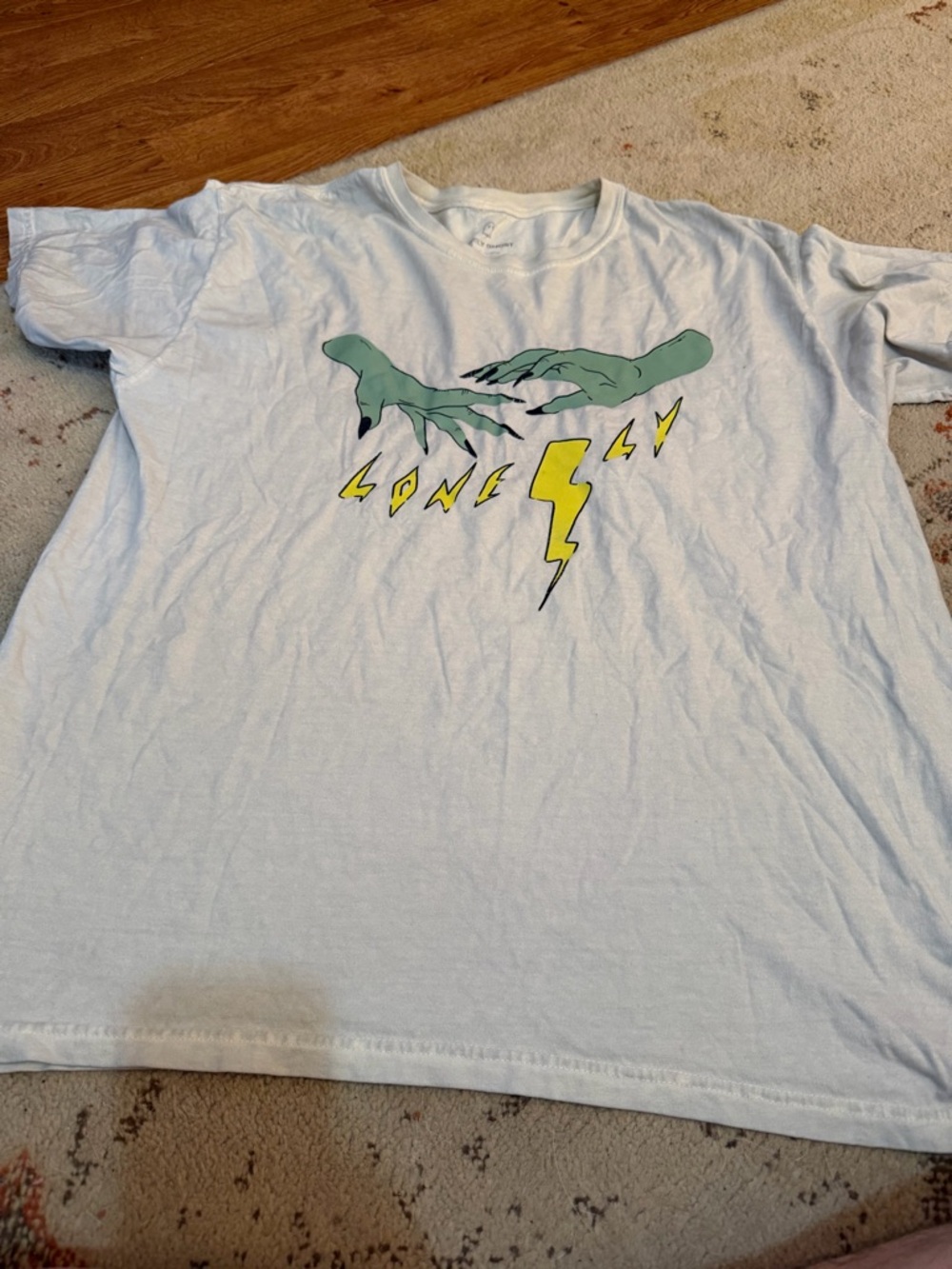 LONELY GHOST Gray Tee with Black Logo